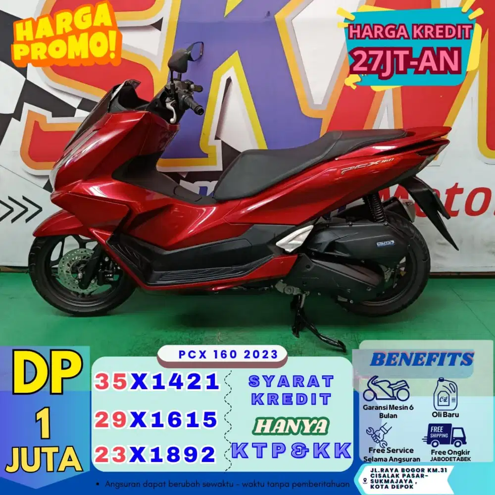( pcx 160 tahun 2023 dp 1 juta syarat kk dan KTP guys cash credit