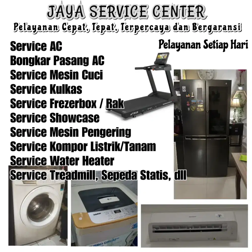 Service AC Kulkas Frezer Mesin Cuci Servis Treadmill Bongkar Pasang AC