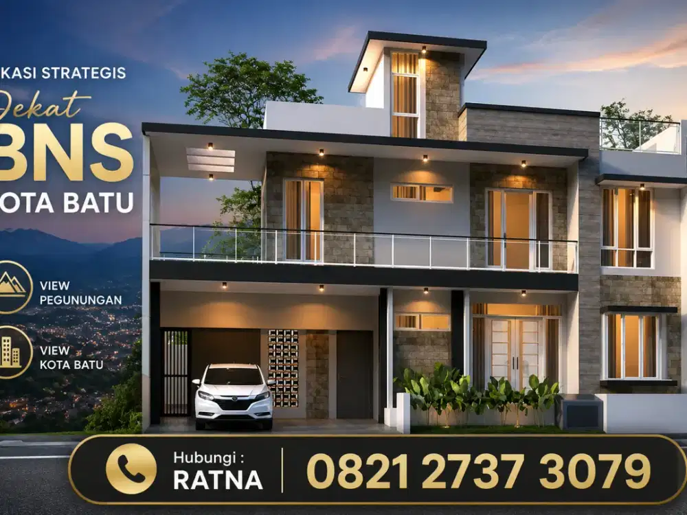 Investasi Paling Logis Di Kota Batu -  Villa View Gunung 3 Menit Dari BNS