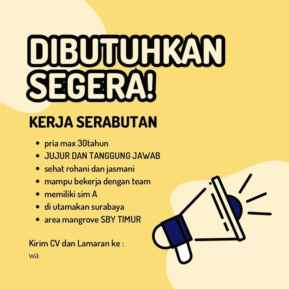 LOWONGAN KERJA GUDANG SERABUTAN