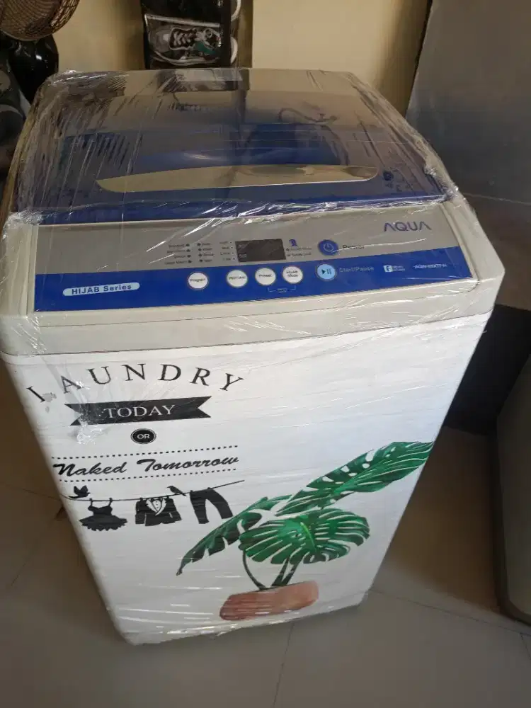 Mesin cuci satu tabung otomatis merk Aqua japan mulussss bgt no mnus