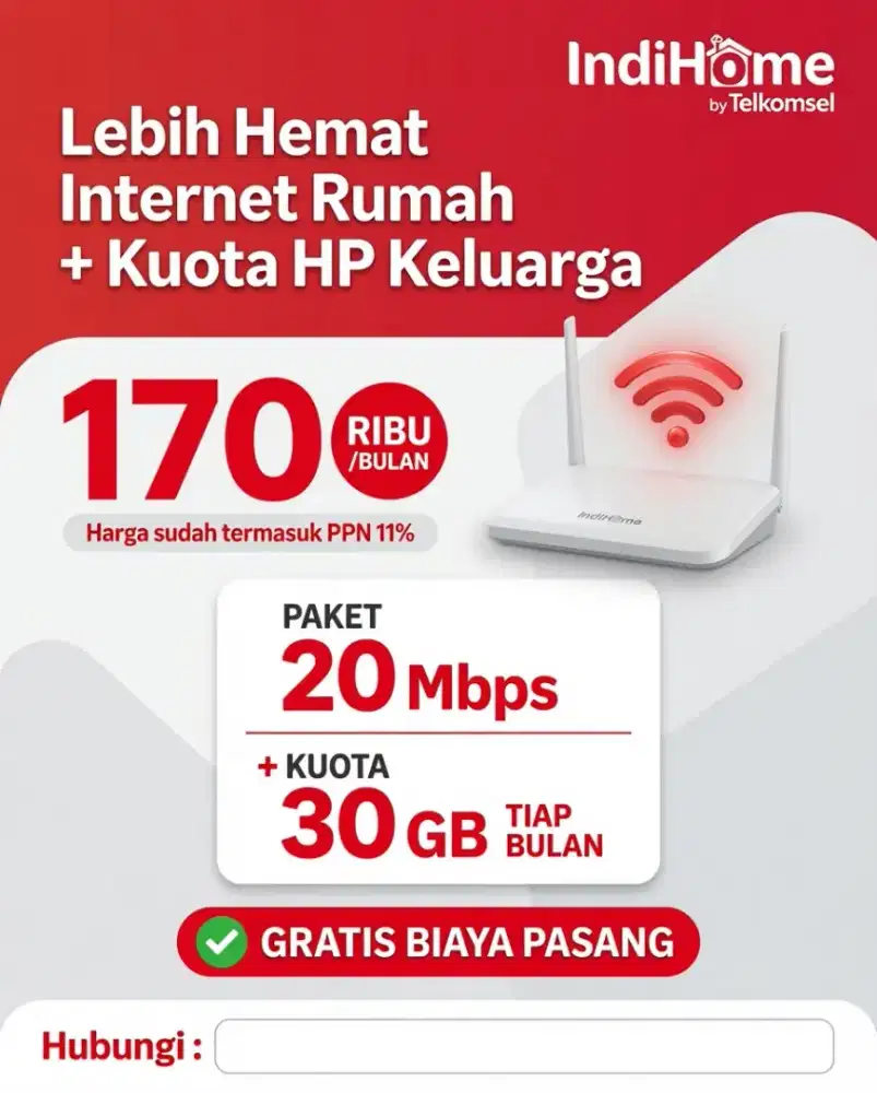 WiFi indihome 20 Mbps