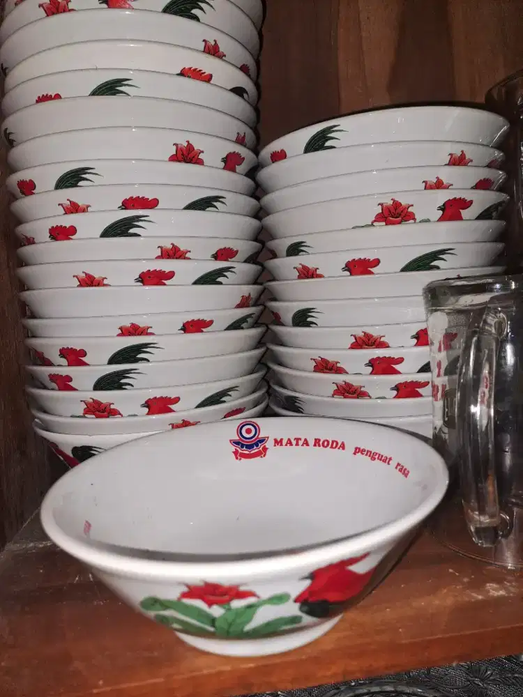 Mangkuk keramik/mangkuk jago/mangkuk bakso 42 pcs