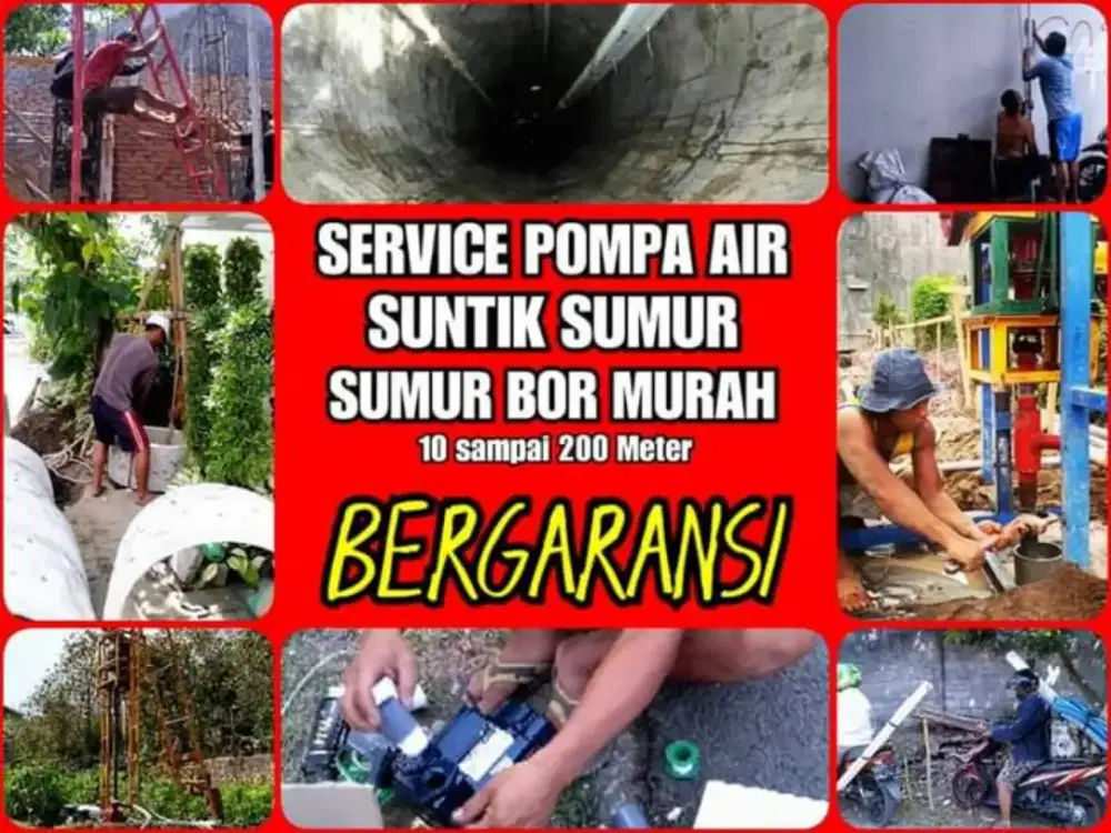 SERVIS SERVICE POMPA AIR,KURAS SUMUR,SUMUR BOR SUNTIK GALI,SLEMAN BOR