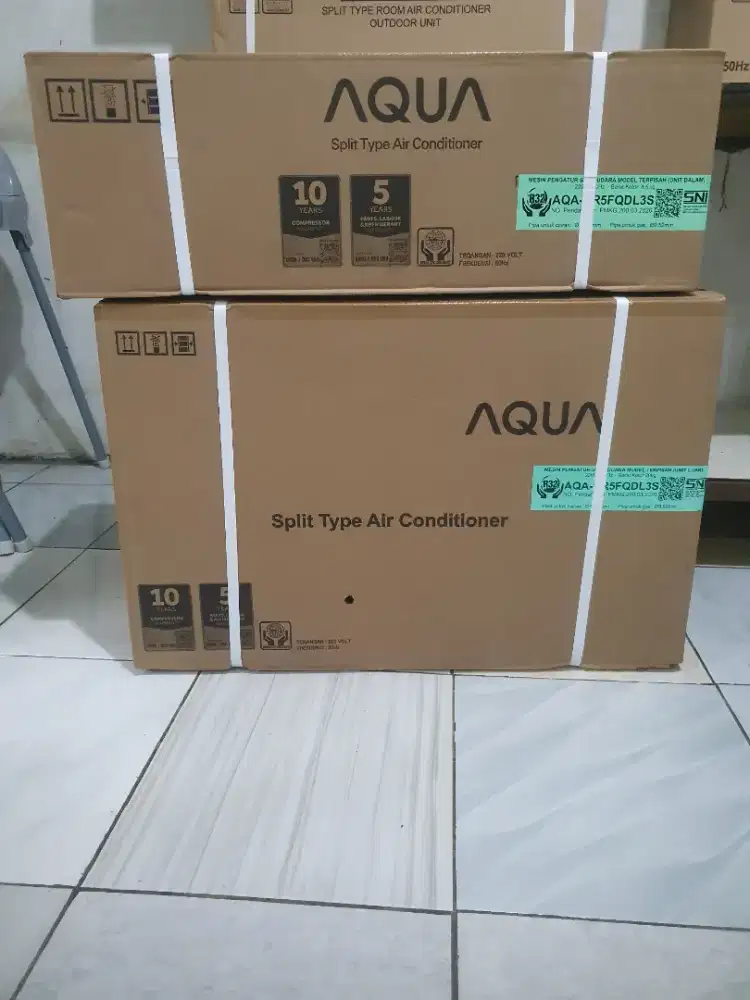 AC AQUA  DAN SHARP BARU BERSEGEL