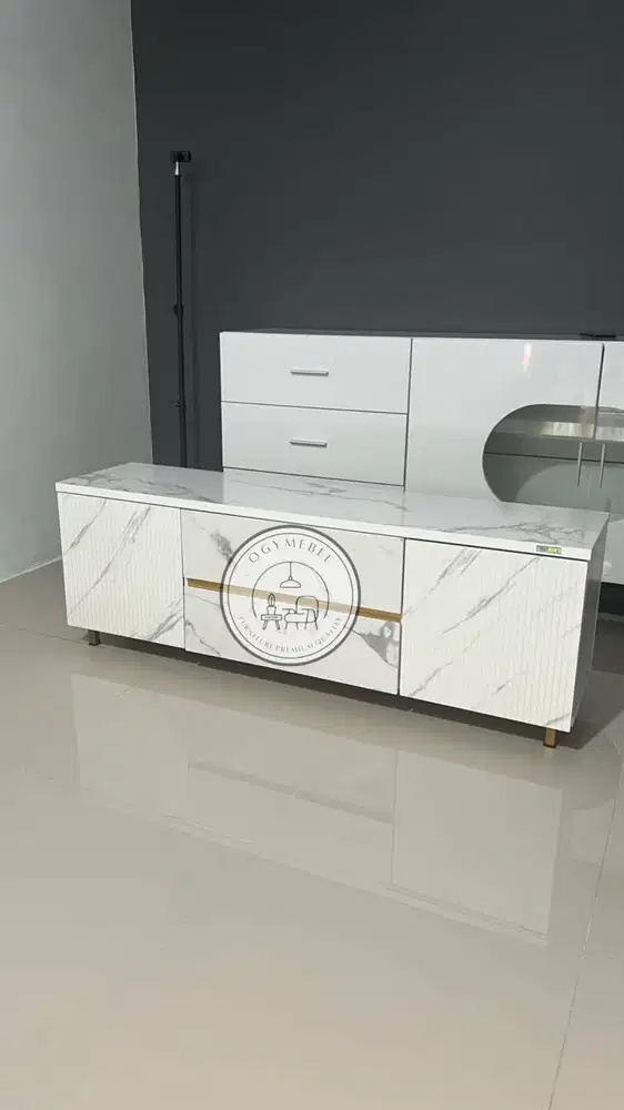 PROMO RAK TV MARBLE MODERN MINIMALIS MUAT 65INCH SALE GRATIS ANTAR