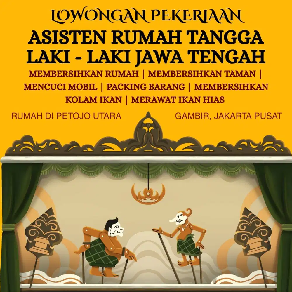 ART LAKI - LAKI MEMBERSIHKAN RUMAH DAN TAMAN MERAWAT IKAN HIAS