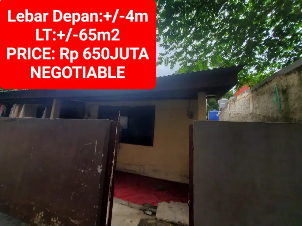 DIJUAL RUMAH:LB/LT:+/-45/65m2, SHM.