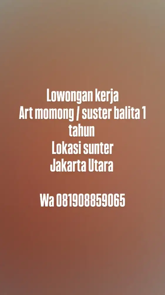 Art momong / baby sitter Pulang pergi