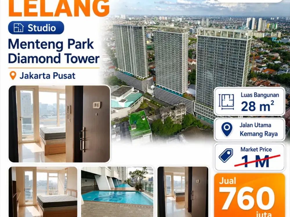 Apartemen Menteng Park Studio Rp 760 Juta - Potensi Rent Yield Tinggi Dekat RSCM & UI