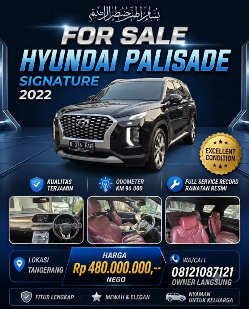 HOT SALE : PALISADE SIGNATURE 2022 SUPER MULUS