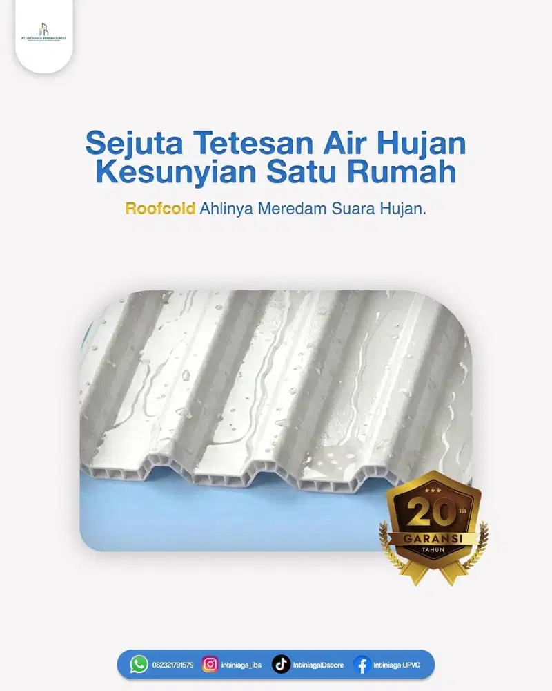 Atap UPVC Roofcold Double layer 860/830