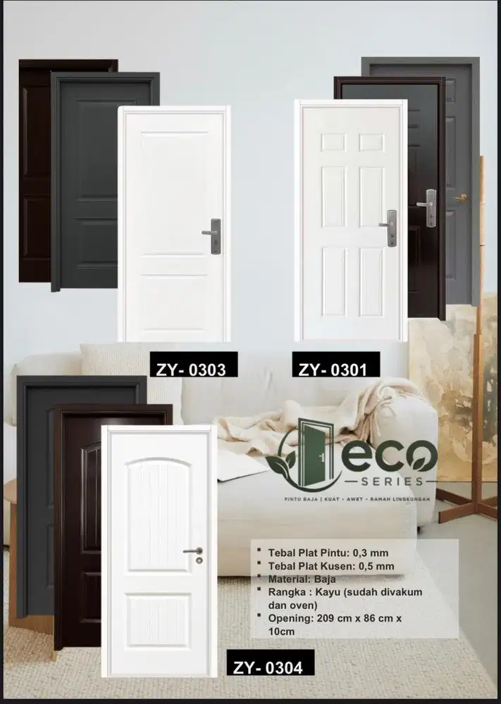 Pintu Baja Premium Anti Rayap & Anti Karat Harga Promo