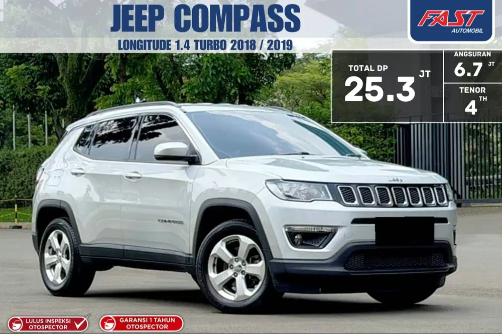 LOW KM.26RB TANGAN PERTAMA PJG JEEP COMPASS LONGITUDE 2019 / 2018