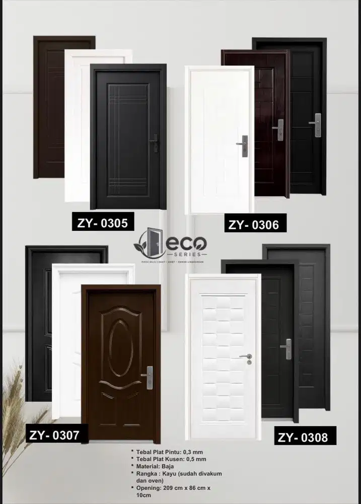Pintu Baja Minimalis Premium Anti Rayap & Anti Karat