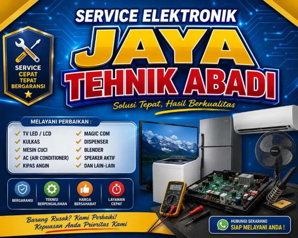 Jasa service AC softcase kulkas mesin cuci pompa air