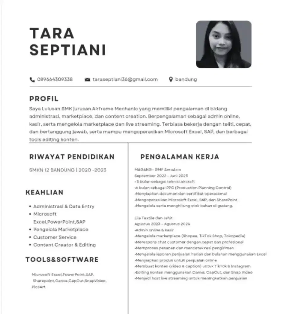CARI KERJA ADMIN / KONTENT KREATOR