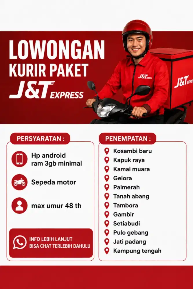 Lowongan kurir paket J&T