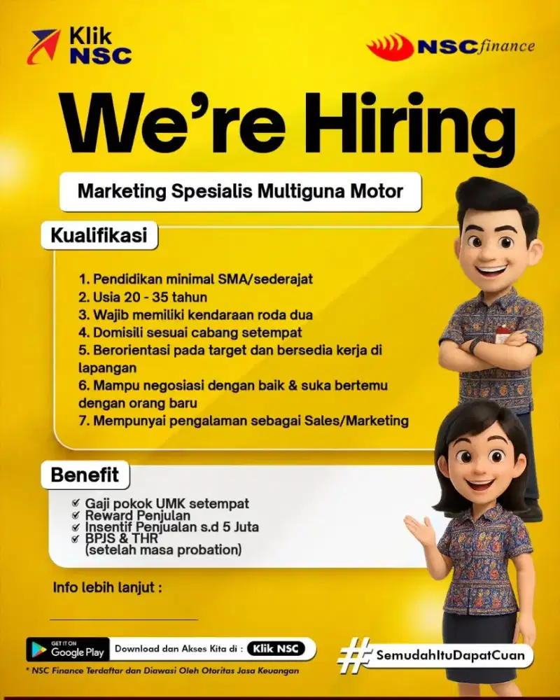 Loker marketing multiguna motor