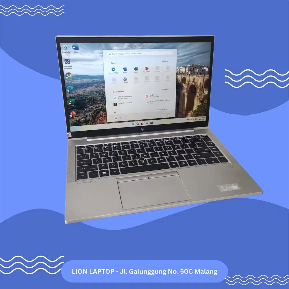 RAM 16GB Ryzen 5 SSD 256GB Slim Alumium HP Elitebook 845 G7 [05|08]