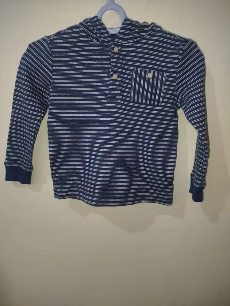 Jaket setrip biru anak