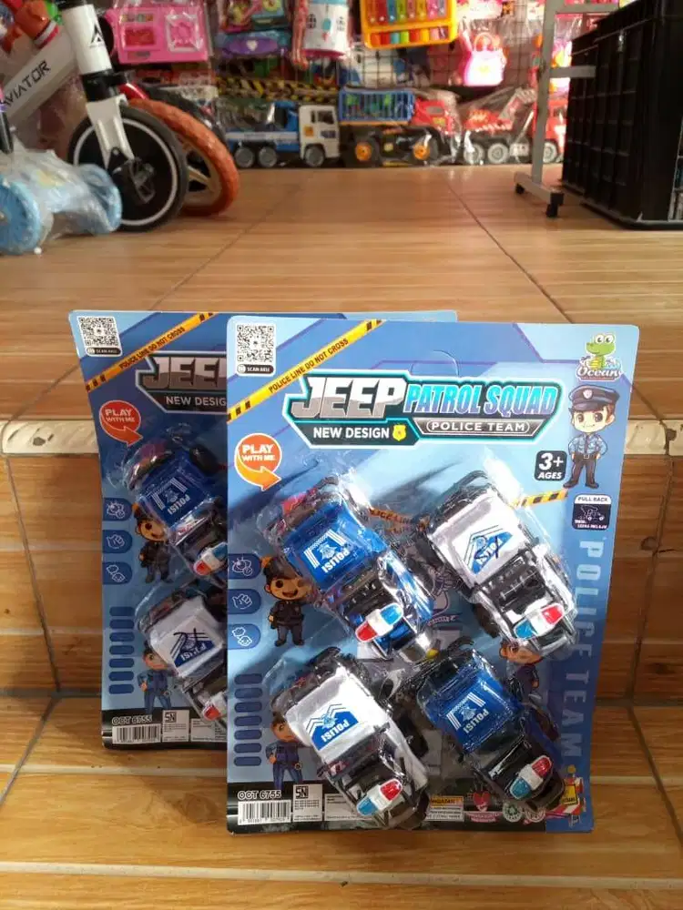mainan anak jeep police patrol isi 4