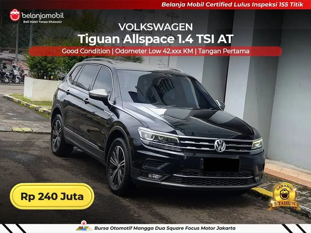 [ KM LOW ] Volkswagen VW Tiguan Allspace 1.4 TSI AT Hitam 2020/2021