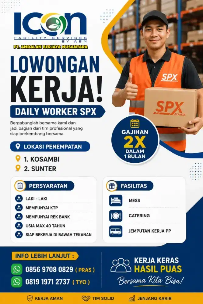 URGENT TENAGA KERJA GUDANG LOGISTIK