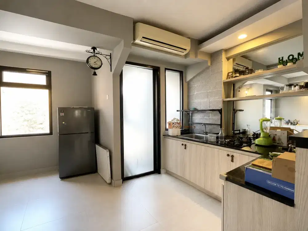 Rare Unit! Disewa Green Bay Pluit Bayview 1BR Renovasi Modern Industrial