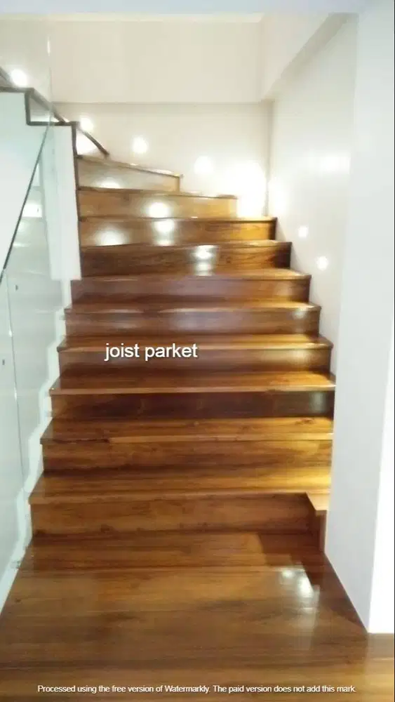 lantai kayu trap tangga kayu jati