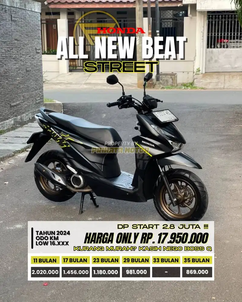 CREDIT DP MULAI 2.8 JUTA !!! HONDA ALL NEW BEAT STREET 2024