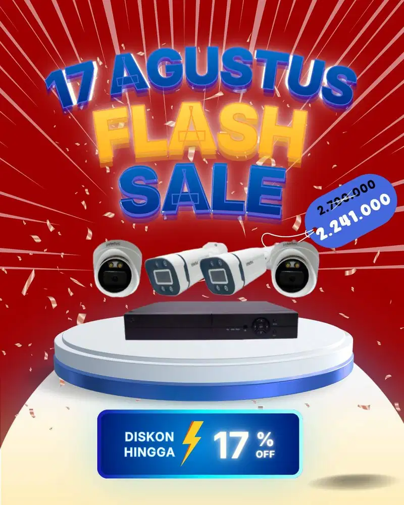 PROMO KEMERDEKAAN PAKET CCTV FREE JASA INSTALASI