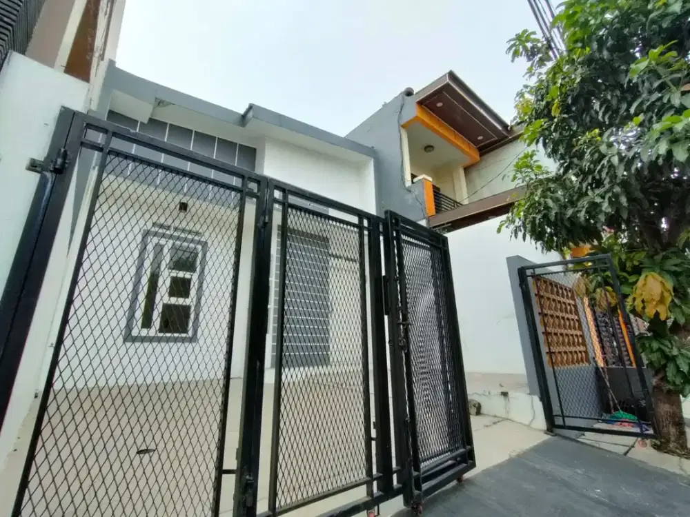 DIJUAL RUMAH MINIMALIS MEZZANINE DI PERUIMAHAN GRAHA HARAPAN BUMYAGARA, MUSTIKAJAYA