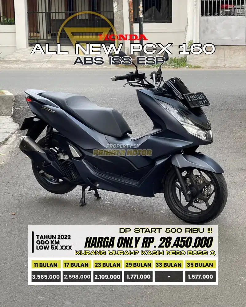 CREDIT DP MULAI 500 RIBU !!! HONDA ALL NEW PCX 160 ABS ISS ESP 2022