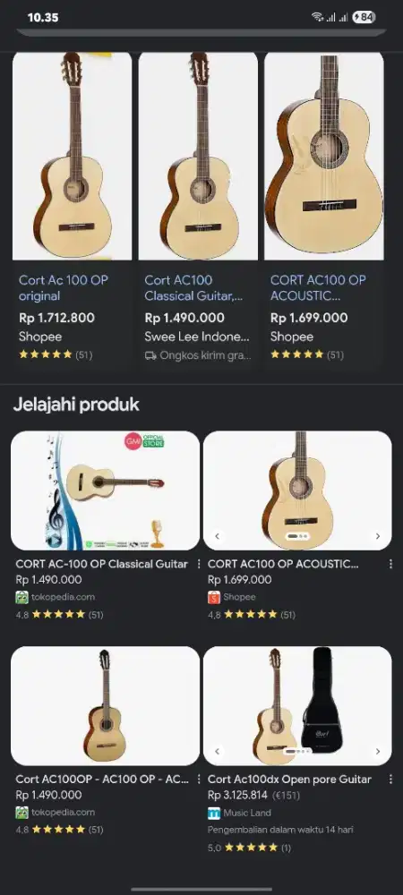 Gitar classic Cort AC100 OP original suara mewah masih mulus