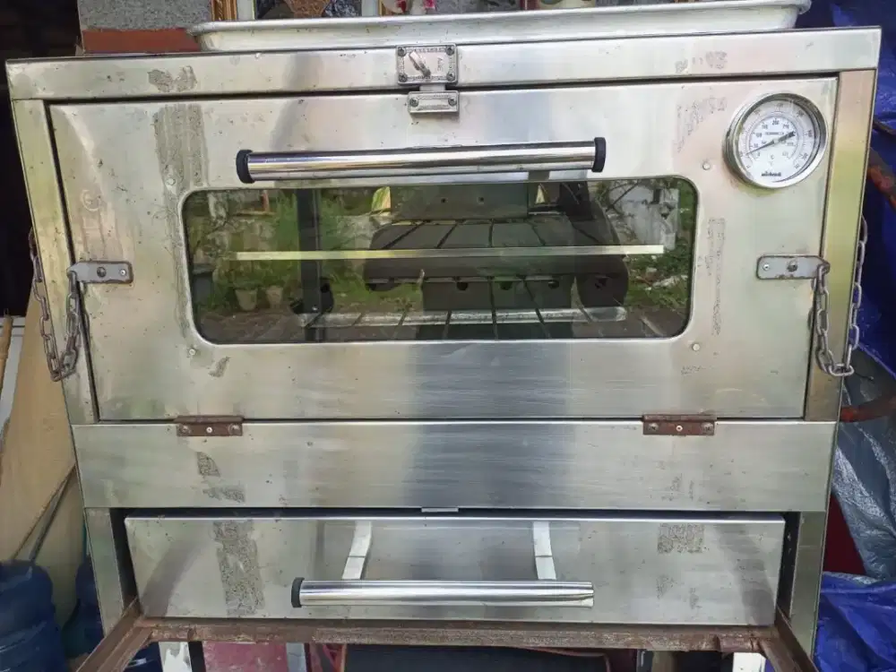 OVEN GAS 2 tingkat + 1 Laci khusus kue lapis/full stainlis Uk 82/66