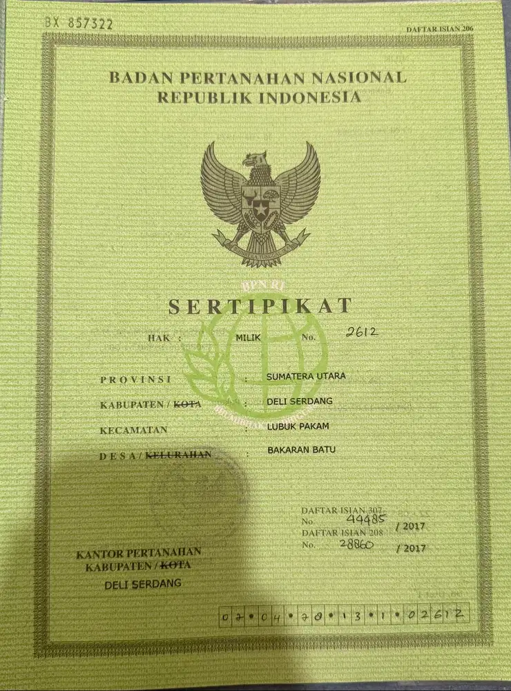 Dijual Tanah Strategis Dekat Tol Lubuk Pakam