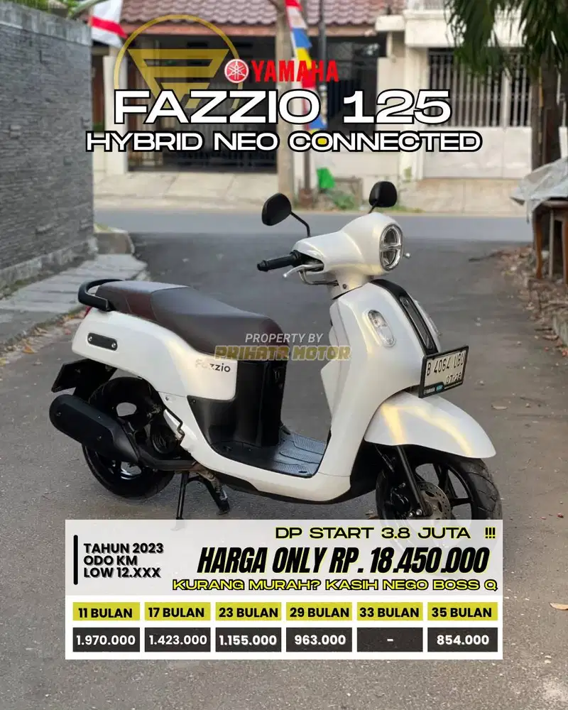 CREDIT DP MULAI 3.8 JUTA !!! FAZZIO 125 HYBRID NEO CONNECTED 2023
