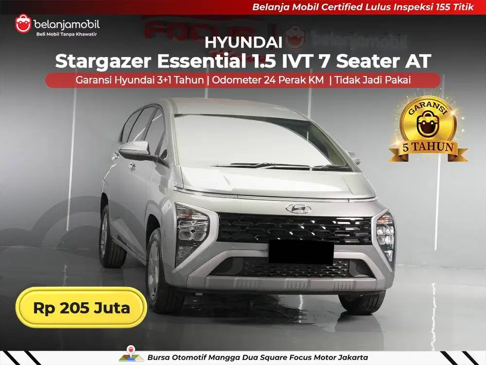 [ KM 24 PERAK ] Hyundai Stargazer Essential 1.5 IVT 7 Seater 2026/2025