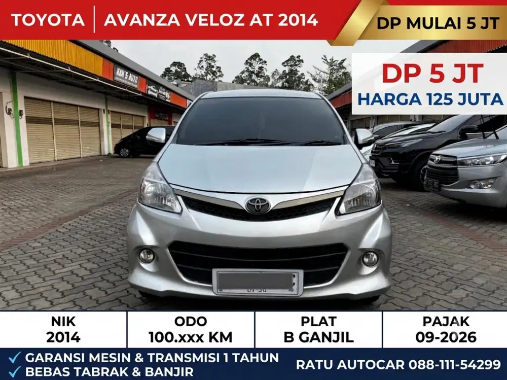 DP PROMO 5JT AVANZA VELOZ 2014 MATIC SILVER