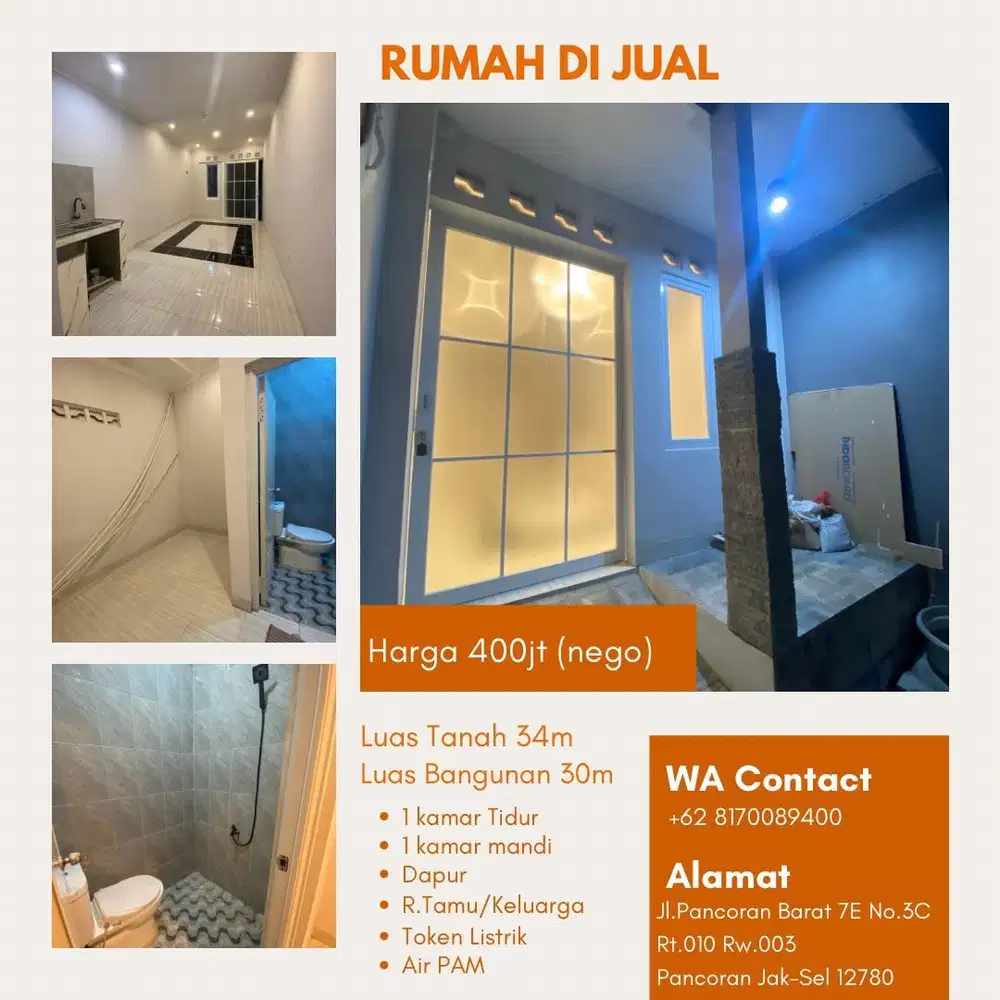 Jual Rmh kontrakan Bangunan Baru