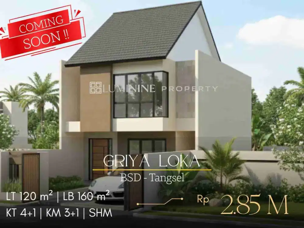 DIJUAL RUMAH FULL RENOV DI GRIYA LOKA,BISA KPR, 5 MENIT KE TOL BSD