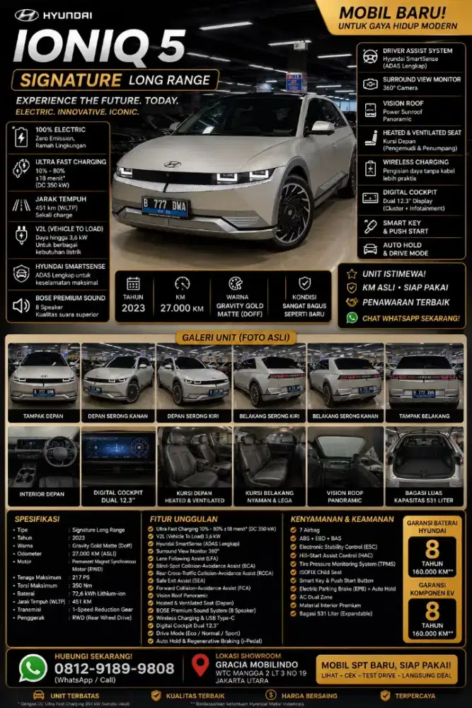 HYUNDAI IONIQ 5 SIGNATURE LONG RANGE KM 27 RB