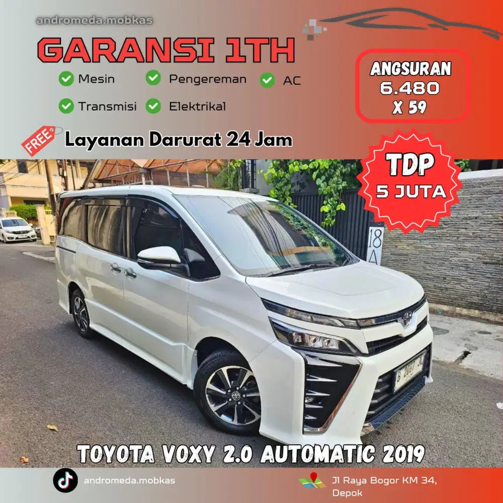 TDP TERMURAH 5 JT TOYOTA VOXY 2.0 AT 2019 ISTIMEWA PAJAK PANJANG