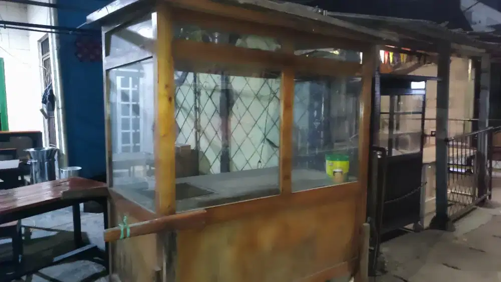 Gerobak soto kayu jati