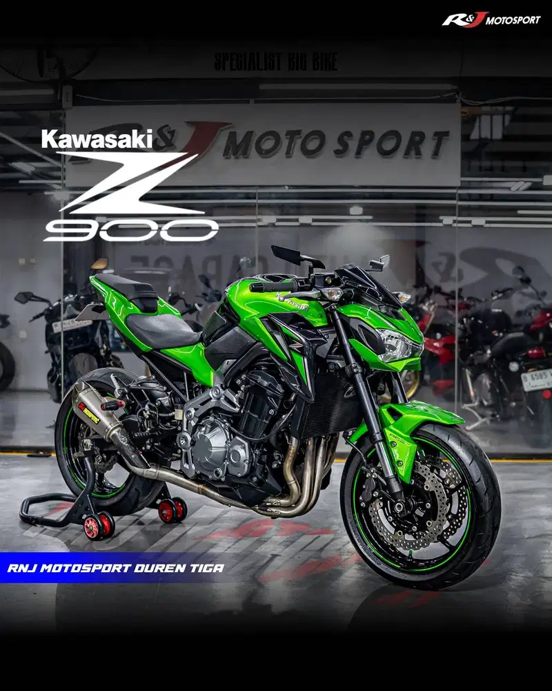Kawasaki Z900 Z 900 Hijau 2017 Exhaust SC Project