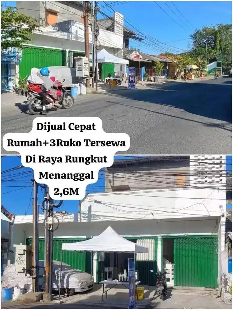 Rumah usaha di Raya Rungkut
