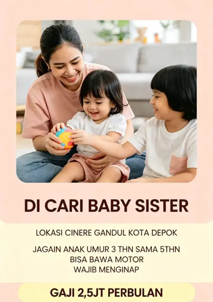 DI CARI BABY SISTER LOKASI GANDUL CINERE KOTA DEPOK