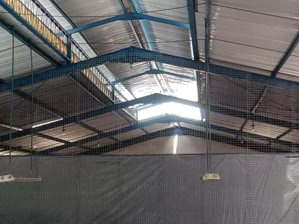 Renovasi konstruksi dan ganti atap gudang