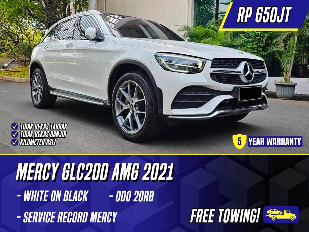 Mercedes Benz GLC200 AMG 2021 White on Black Putih Mercy GLC 200